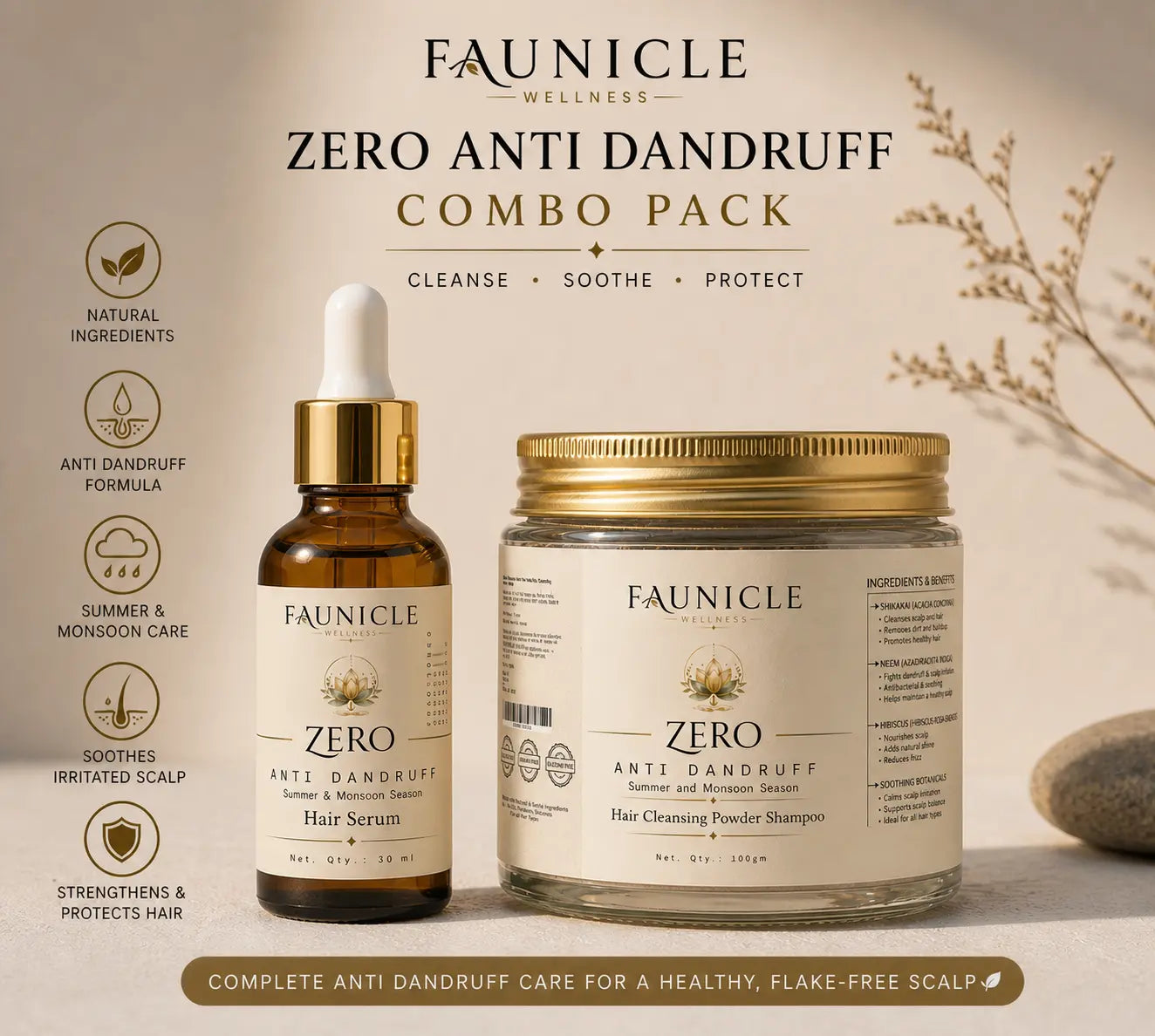 Zero: Anti Dandruff Hair Cleansing Ritual for Summer and Monsoon
